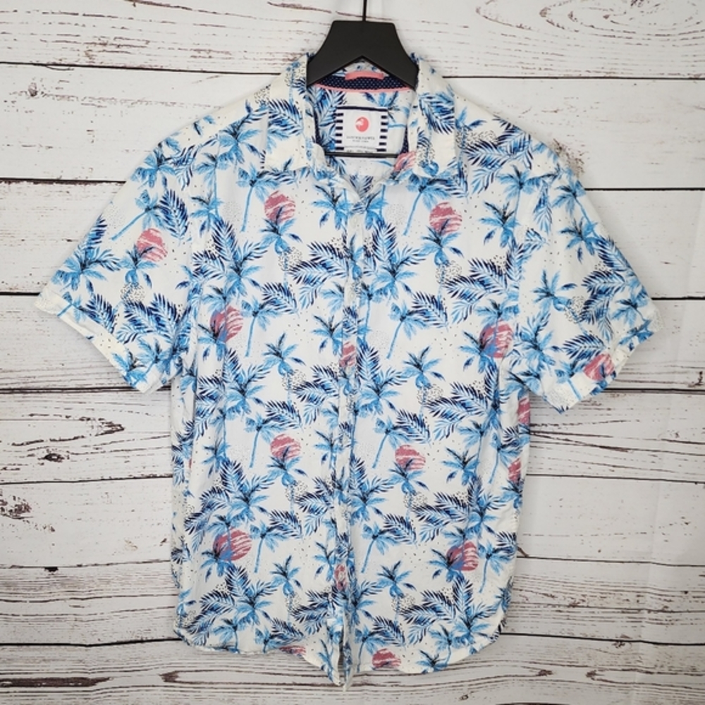 Denim & Flower Cotton Hawaiian‎ Shirt